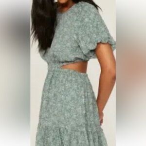 NWT Madewell  Green Flutter Sleeve Sundress in size XL